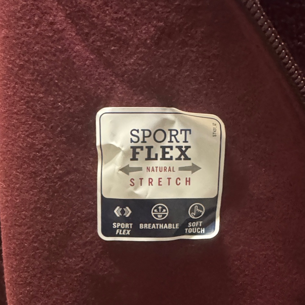 IZOD Men's Deep Red Zip-Up Sweater - Picture 4 of 5